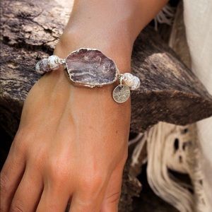 Druzy Quartz Agate Bracelet